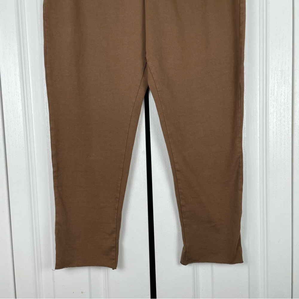Y2K Green Dragon Low Rise Capri Pull on Pants Womens M Brown Cotton Leggings USA - Picture 3 of 13